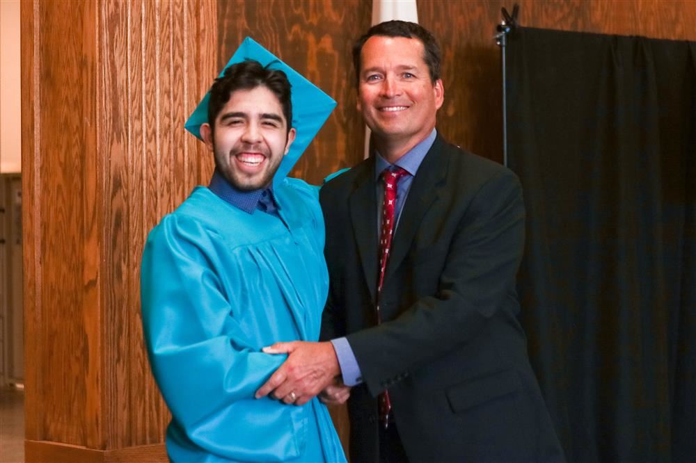 Photo of student graduating from Petaluma Adult School 