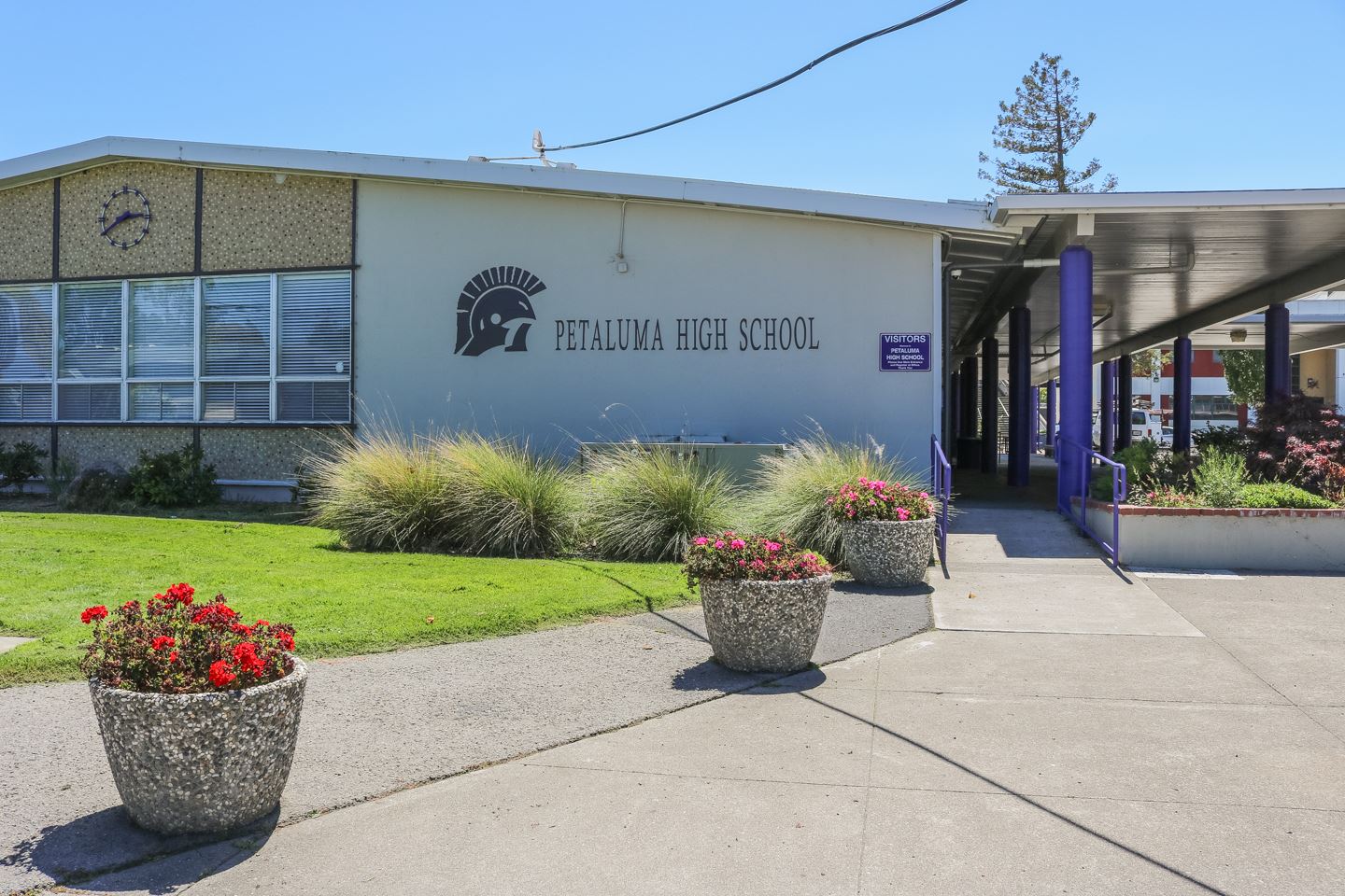 Front of Petaluma High School