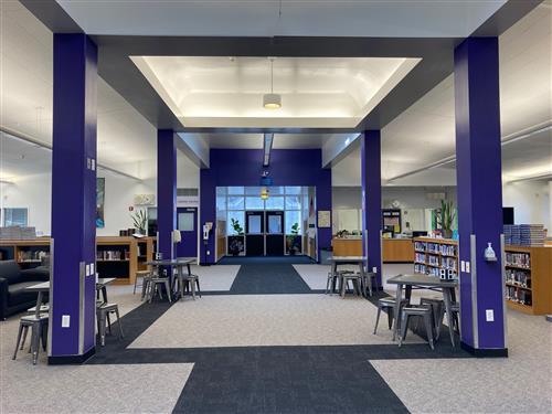 Interior walkway of PHS library 