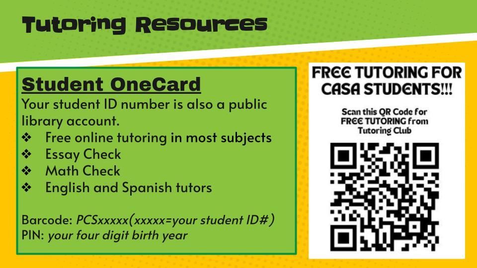 Tutoring Resources