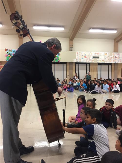 Students explore string bass 