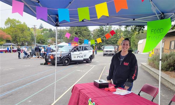 Awesome PTA member volunteering at a school event.